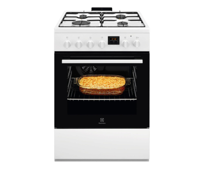 Kuchenka gazowo-elektryczna ELECTROLUX LKK660222W Termoobieg, SteamBake, AquaClean, 60cm